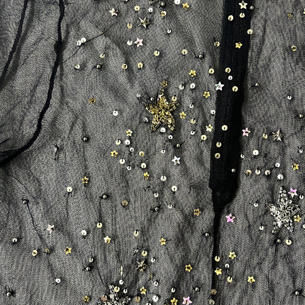 🌸 TOPSHOP Sheer Sequins top - S - Picture 4 of 4